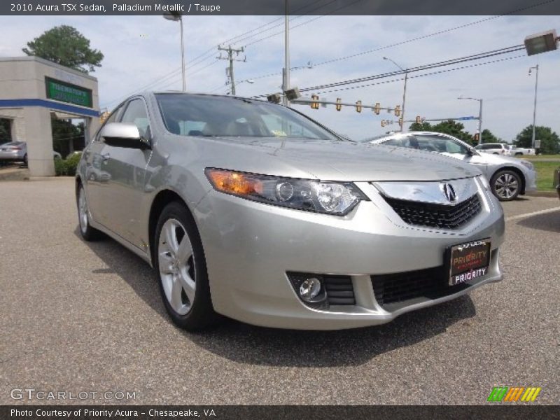 Palladium Metallic / Taupe 2010 Acura TSX Sedan