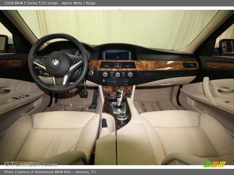 Alpine White / Beige 2008 BMW 5 Series 535i Sedan
