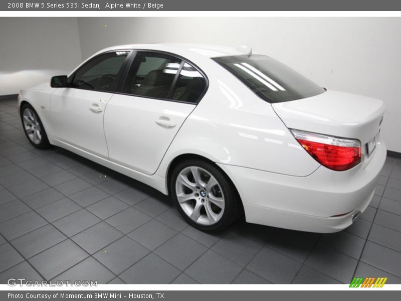 Alpine White / Beige 2008 BMW 5 Series 535i Sedan