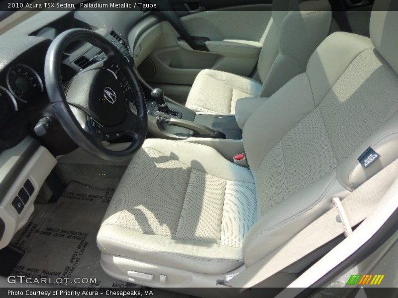 Palladium Metallic / Taupe 2010 Acura TSX Sedan