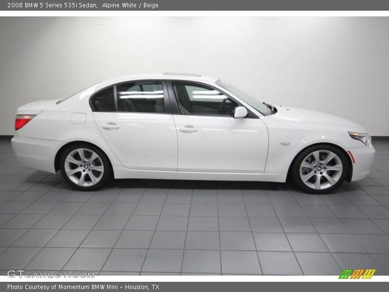 Alpine White / Beige 2008 BMW 5 Series 535i Sedan