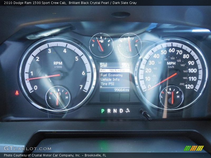 Brilliant Black Crystal Pearl / Dark Slate Gray 2010 Dodge Ram 1500 Sport Crew Cab