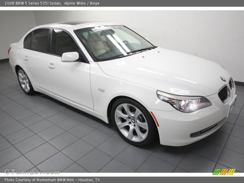 Alpine White / Beige 2008 BMW 5 Series 535i Sedan