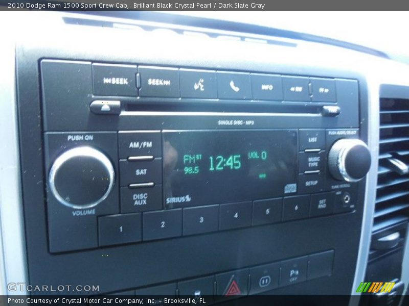 Brilliant Black Crystal Pearl / Dark Slate Gray 2010 Dodge Ram 1500 Sport Crew Cab