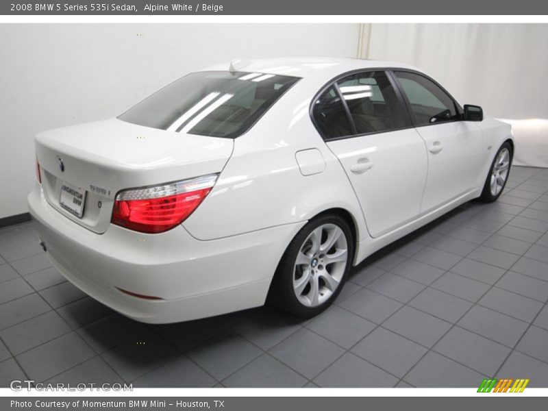 Alpine White / Beige 2008 BMW 5 Series 535i Sedan