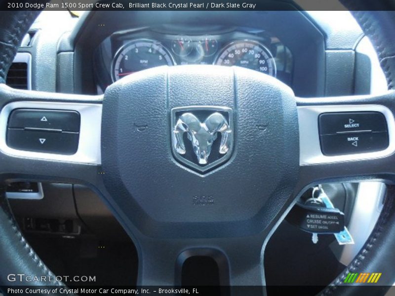 Brilliant Black Crystal Pearl / Dark Slate Gray 2010 Dodge Ram 1500 Sport Crew Cab