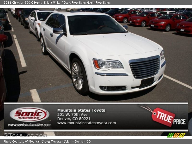 Bright White / Dark Frost Beige/Light Frost Beige 2011 Chrysler 300 C Hemi