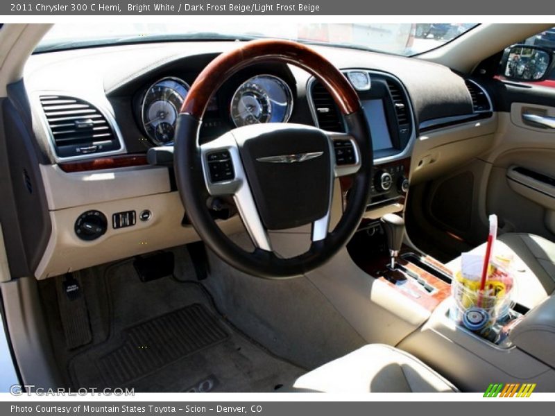 Bright White / Dark Frost Beige/Light Frost Beige 2011 Chrysler 300 C Hemi