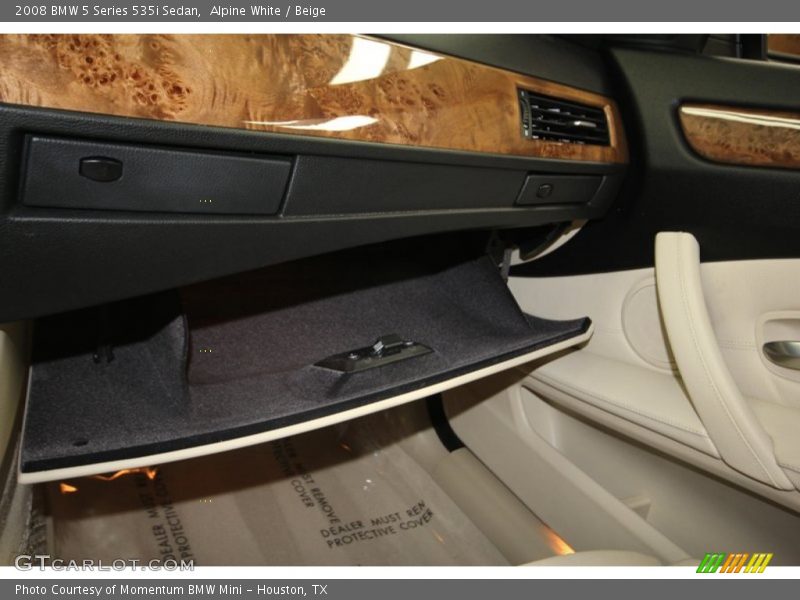 Alpine White / Beige 2008 BMW 5 Series 535i Sedan