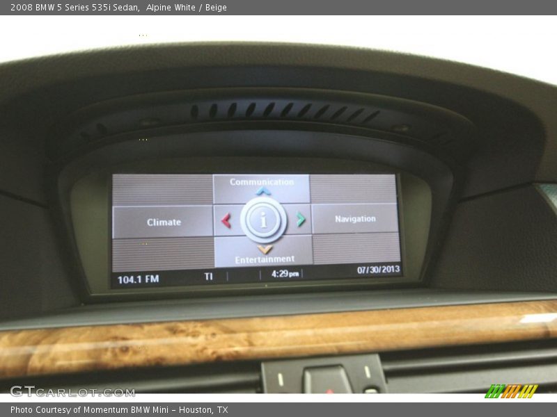 Alpine White / Beige 2008 BMW 5 Series 535i Sedan