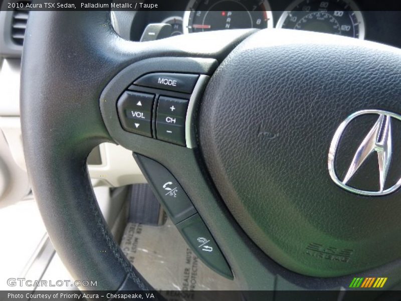 Palladium Metallic / Taupe 2010 Acura TSX Sedan