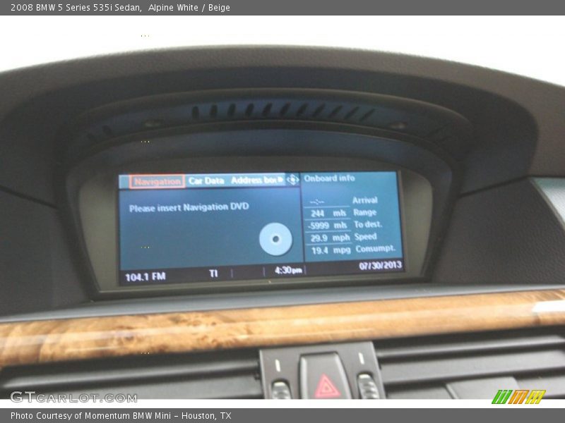 Alpine White / Beige 2008 BMW 5 Series 535i Sedan