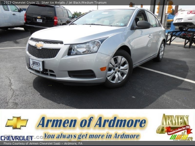 Silver Ice Metallic / Jet Black/Medium Titanium 2013 Chevrolet Cruze LS