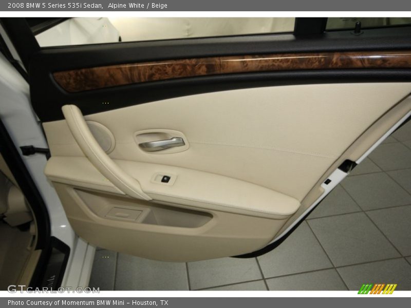 Alpine White / Beige 2008 BMW 5 Series 535i Sedan