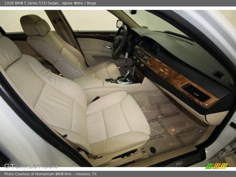 Alpine White / Beige 2008 BMW 5 Series 535i Sedan