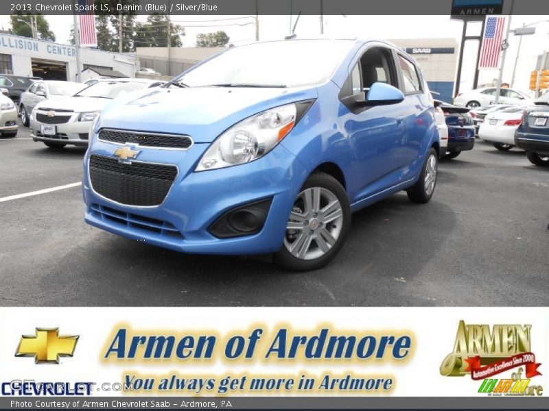 Denim (Blue) / Silver/Blue 2013 Chevrolet Spark LS