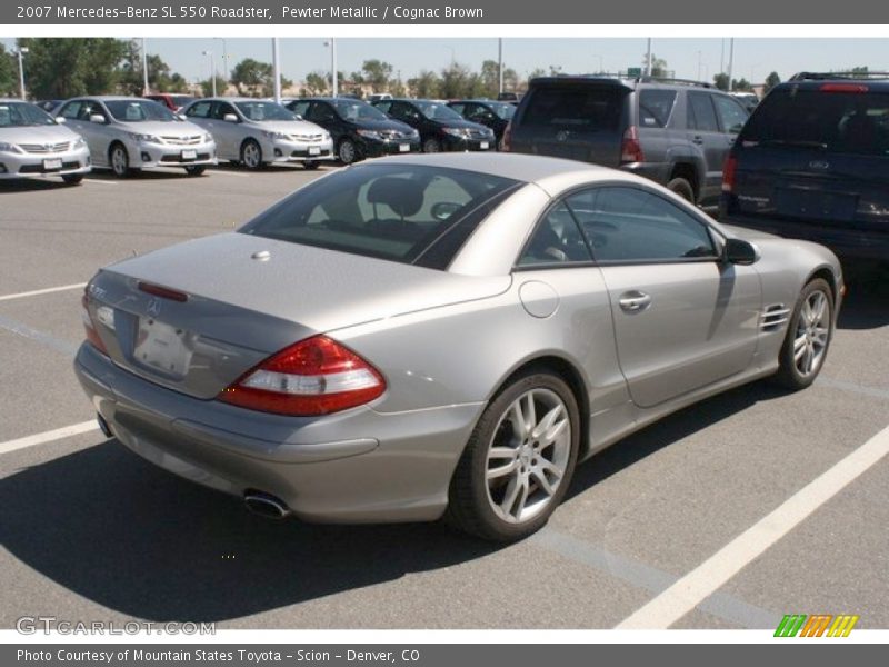 Pewter Metallic / Cognac Brown 2007 Mercedes-Benz SL 550 Roadster