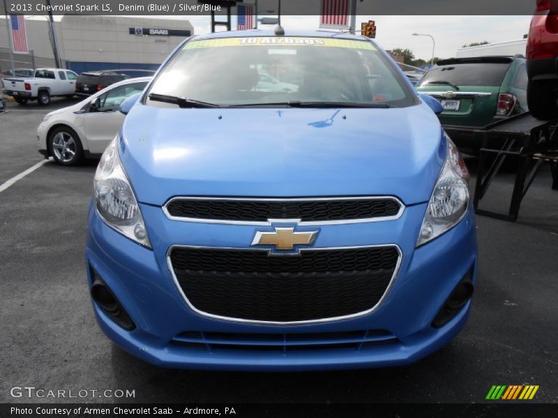 Denim (Blue) / Silver/Blue 2013 Chevrolet Spark LS