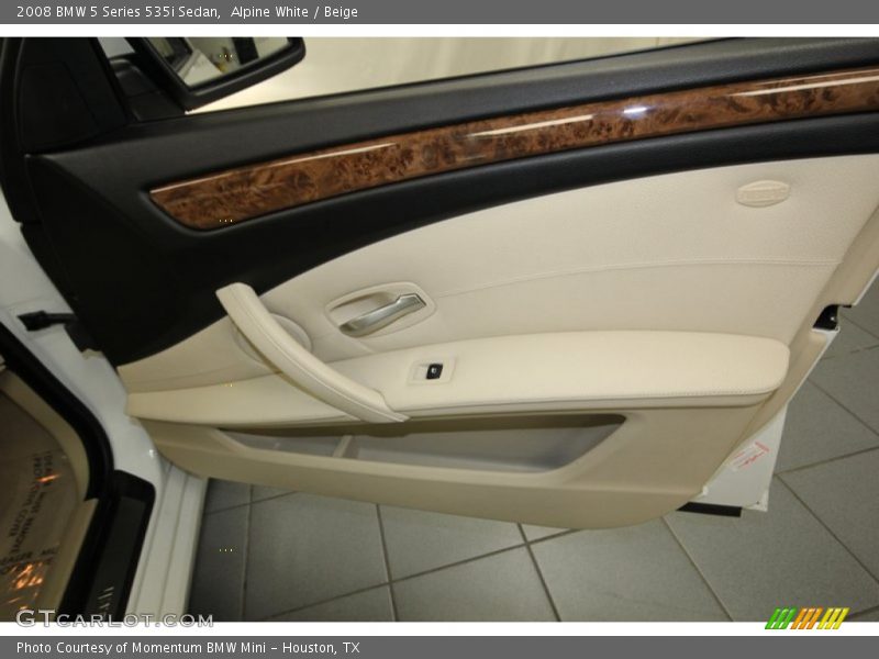 Alpine White / Beige 2008 BMW 5 Series 535i Sedan