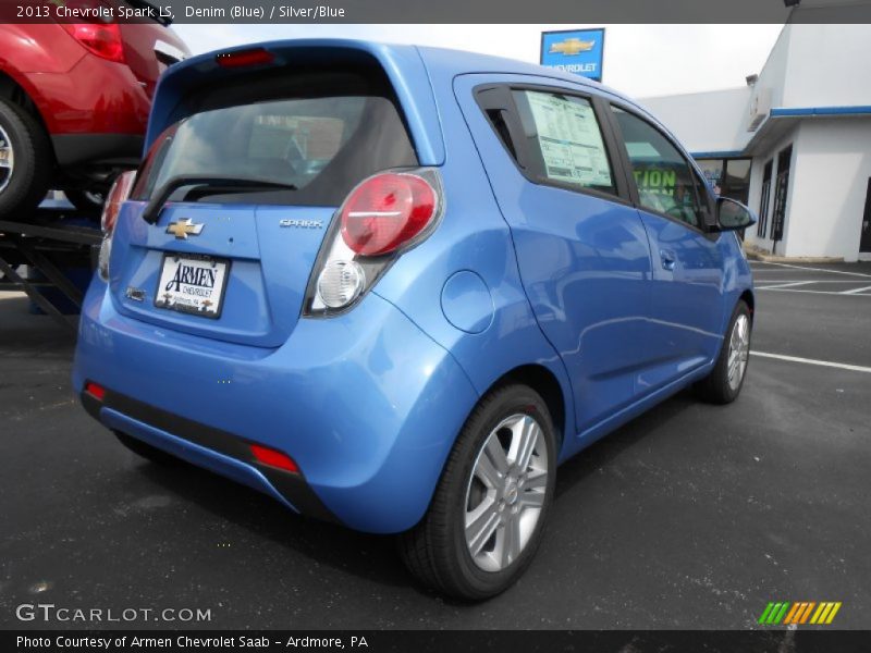 Denim (Blue) / Silver/Blue 2013 Chevrolet Spark LS