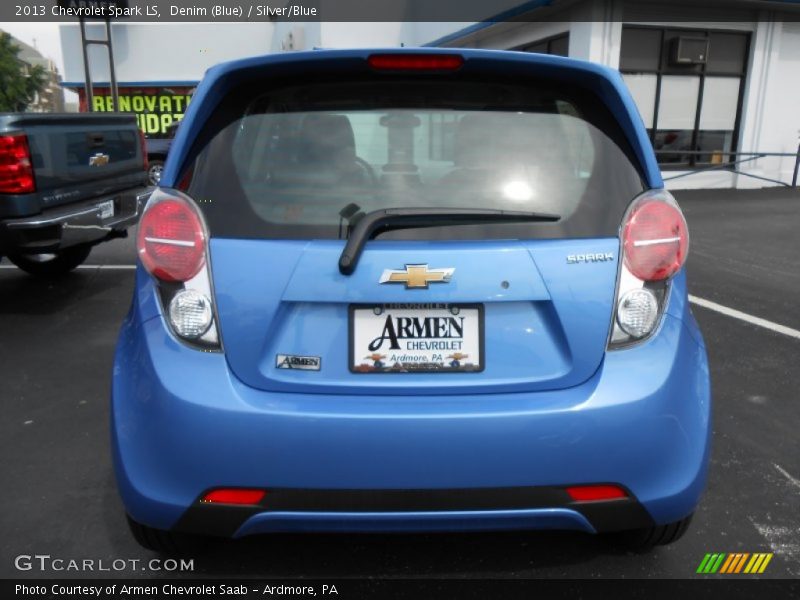 Denim (Blue) / Silver/Blue 2013 Chevrolet Spark LS