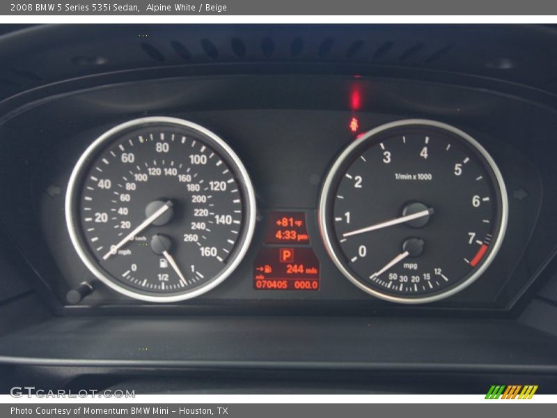 Alpine White / Beige 2008 BMW 5 Series 535i Sedan