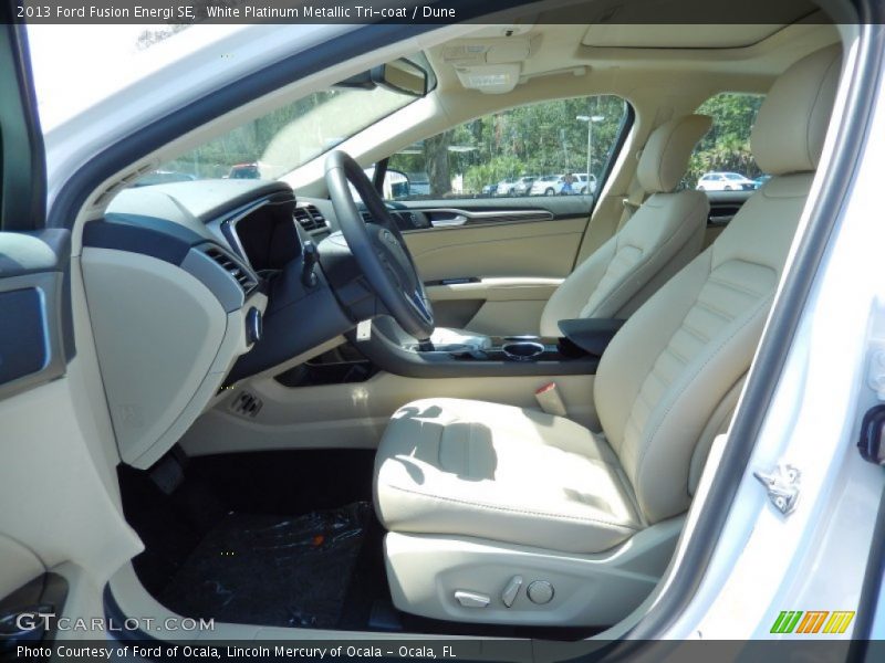 Front Seat of 2013 Fusion Energi SE