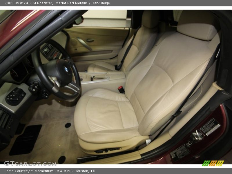 Merlot Red Metallic / Dark Beige 2005 BMW Z4 2.5i Roadster