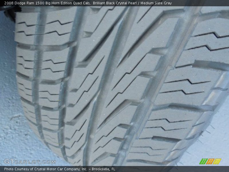Brilliant Black Crystal Pearl / Medium Slate Gray 2008 Dodge Ram 1500 Big Horn Edition Quad Cab