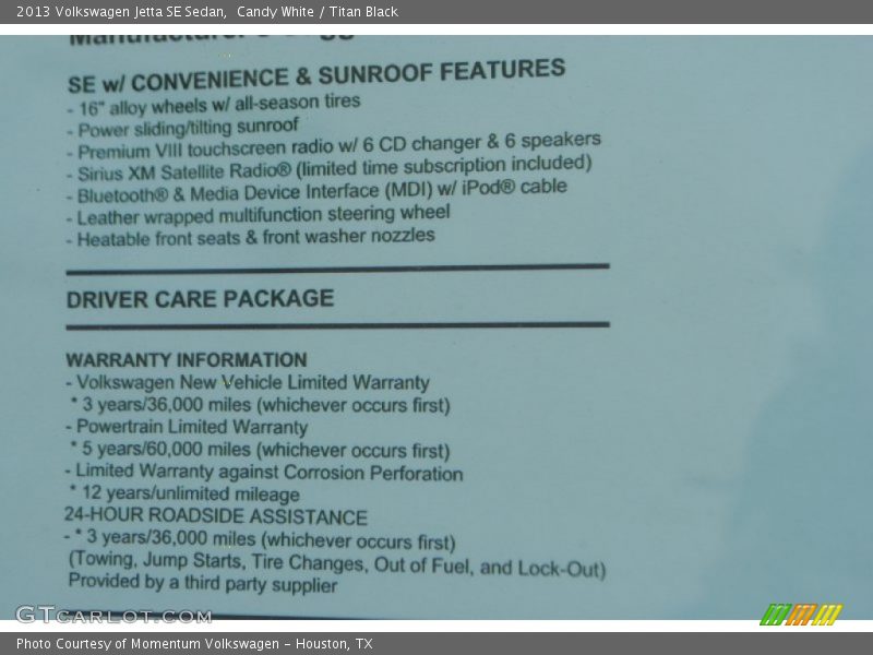 Candy White / Titan Black 2013 Volkswagen Jetta SE Sedan