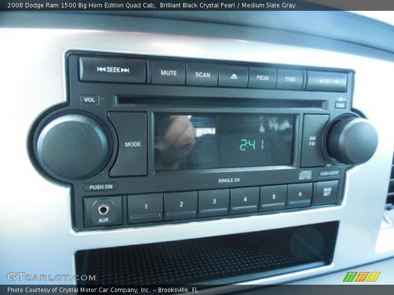 Brilliant Black Crystal Pearl / Medium Slate Gray 2008 Dodge Ram 1500 Big Horn Edition Quad Cab