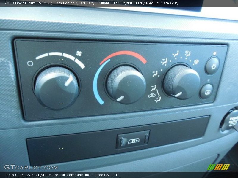 Brilliant Black Crystal Pearl / Medium Slate Gray 2008 Dodge Ram 1500 Big Horn Edition Quad Cab