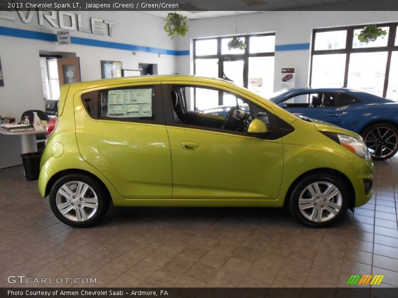 Jalapeno (Green) / Green/Green 2013 Chevrolet Spark LT