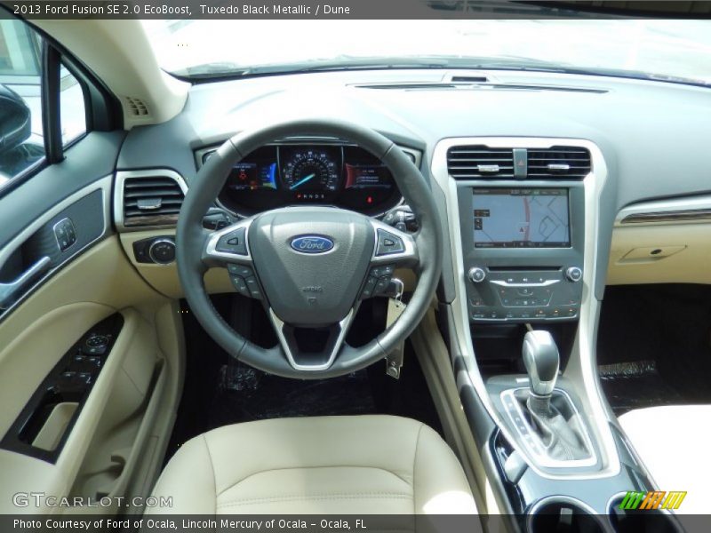 Tuxedo Black Metallic / Dune 2013 Ford Fusion SE 2.0 EcoBoost