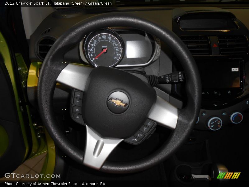 Jalapeno (Green) / Green/Green 2013 Chevrolet Spark LT
