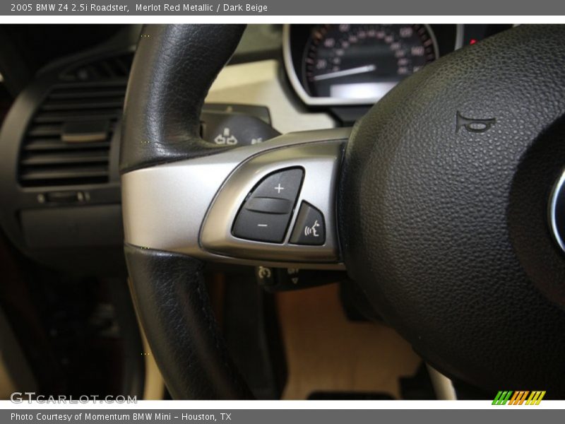 Merlot Red Metallic / Dark Beige 2005 BMW Z4 2.5i Roadster