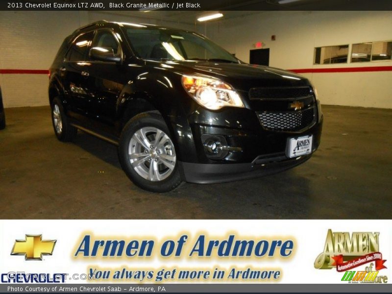 Black Granite Metallic / Jet Black 2013 Chevrolet Equinox LTZ AWD