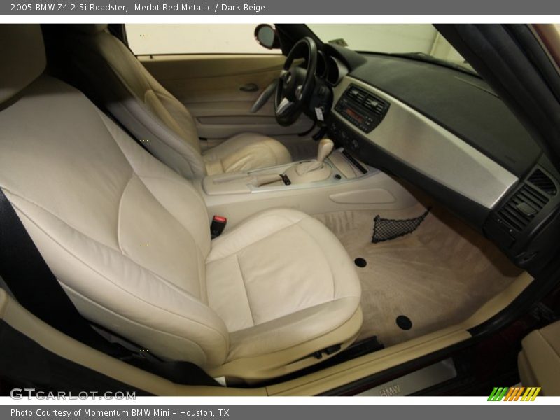 Merlot Red Metallic / Dark Beige 2005 BMW Z4 2.5i Roadster