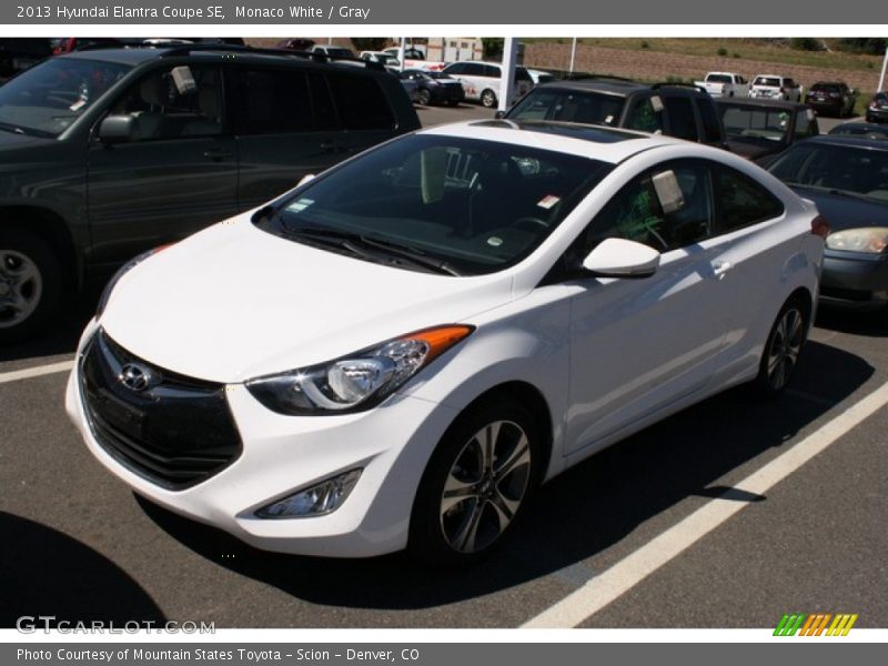 Monaco White / Gray 2013 Hyundai Elantra Coupe SE