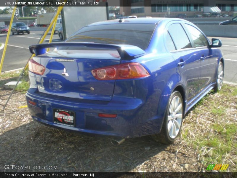 Electric Blue Pearl / Black 2008 Mitsubishi Lancer GTS