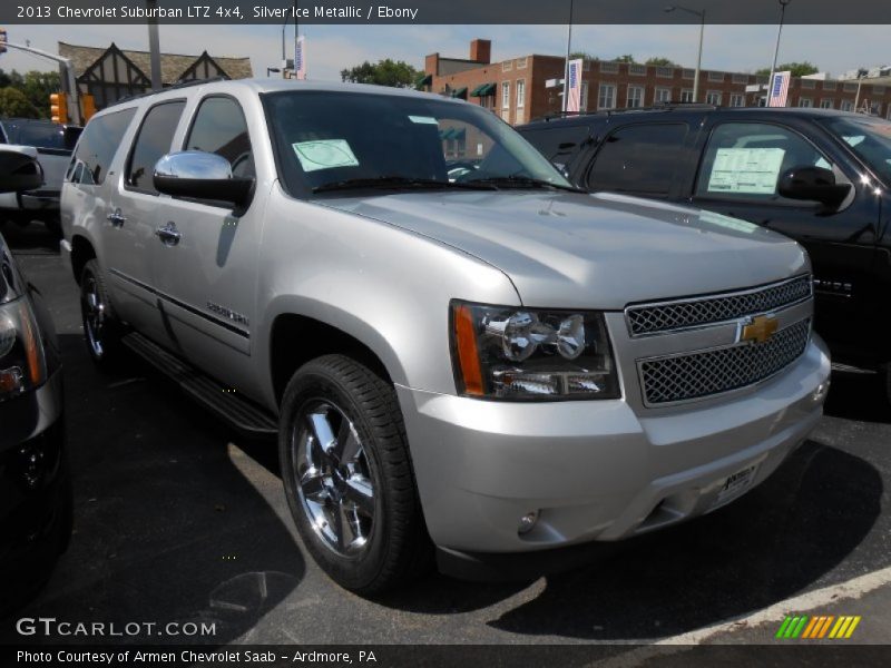 Silver Ice Metallic / Ebony 2013 Chevrolet Suburban LTZ 4x4