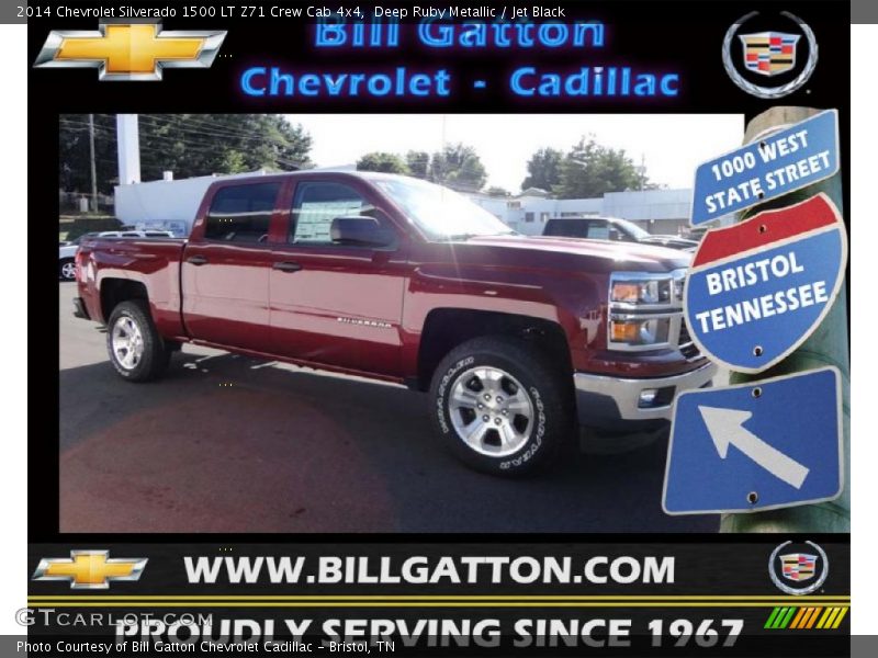 Deep Ruby Metallic / Jet Black 2014 Chevrolet Silverado 1500 LT Z71 Crew Cab 4x4