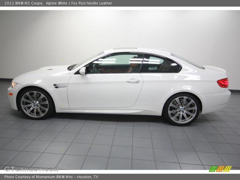 Alpine White / Fox Red Novillo Leather 2011 BMW M3 Coupe