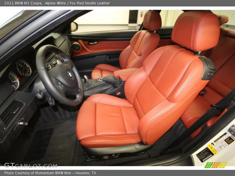 Alpine White / Fox Red Novillo Leather 2011 BMW M3 Coupe