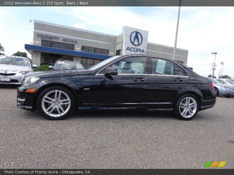 Black / Black 2012 Mercedes-Benz C 250 Sport