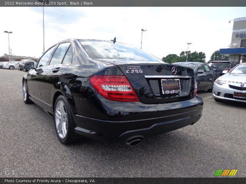 Black / Black 2012 Mercedes-Benz C 250 Sport