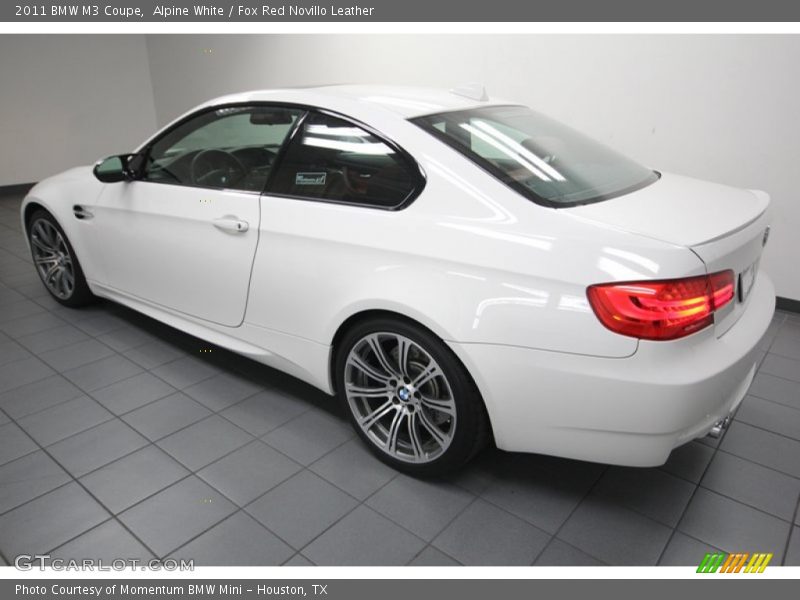 Alpine White / Fox Red Novillo Leather 2011 BMW M3 Coupe