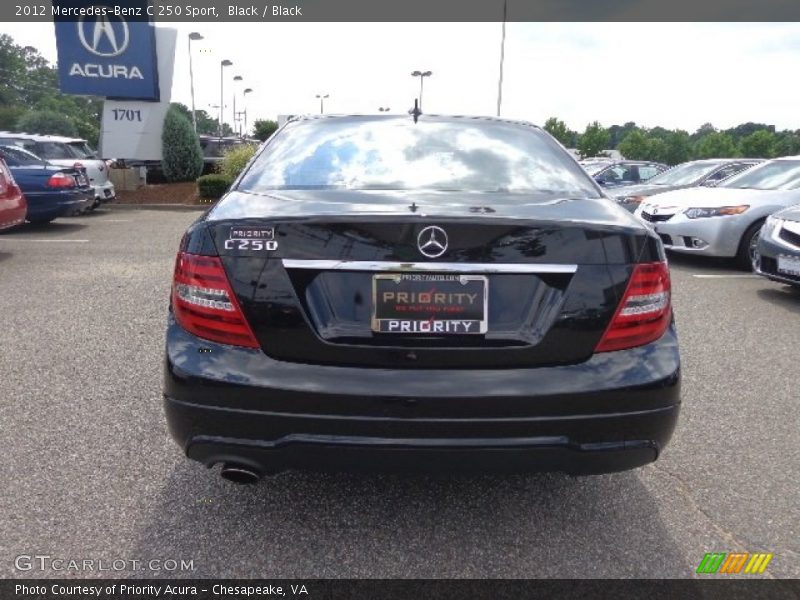 Black / Black 2012 Mercedes-Benz C 250 Sport