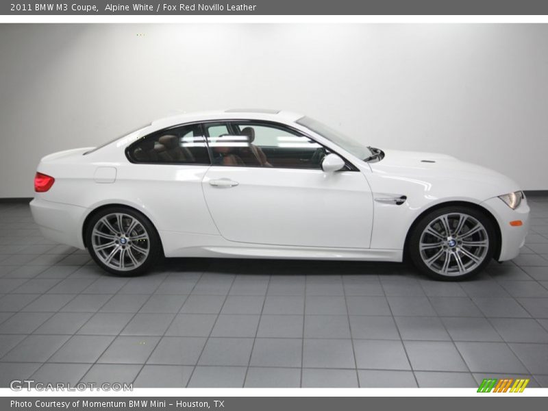 Alpine White / Fox Red Novillo Leather 2011 BMW M3 Coupe