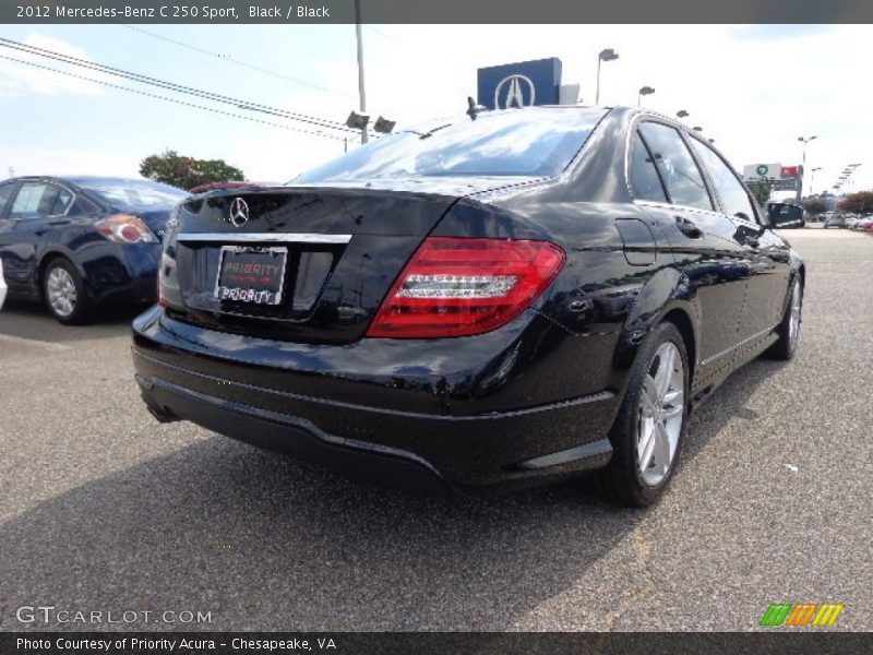 Black / Black 2012 Mercedes-Benz C 250 Sport